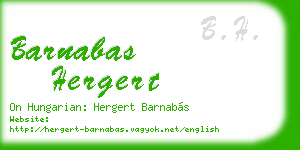 barnabas hergert business card